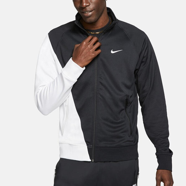Куртка Nike Logo Colorblock Zipper Sports Jacket Black White Colorblock 'Black White', черный — фото 3