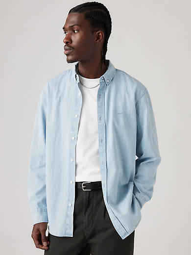 

Аутентичная рубашка на пуговицах Levi's, цвет Andre Light Wash - Blue