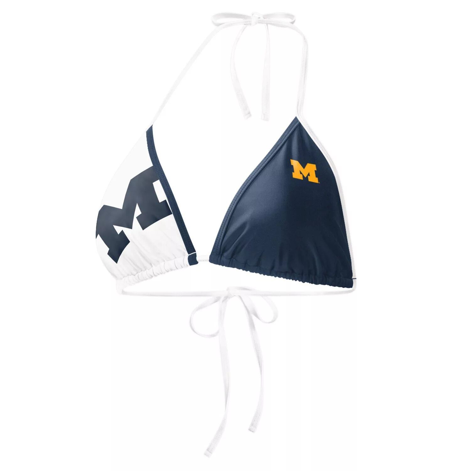 

Женский бикини-топ G-III 4Her by Carl Banks темно-белый Michigan Wolverines Play Action G-III