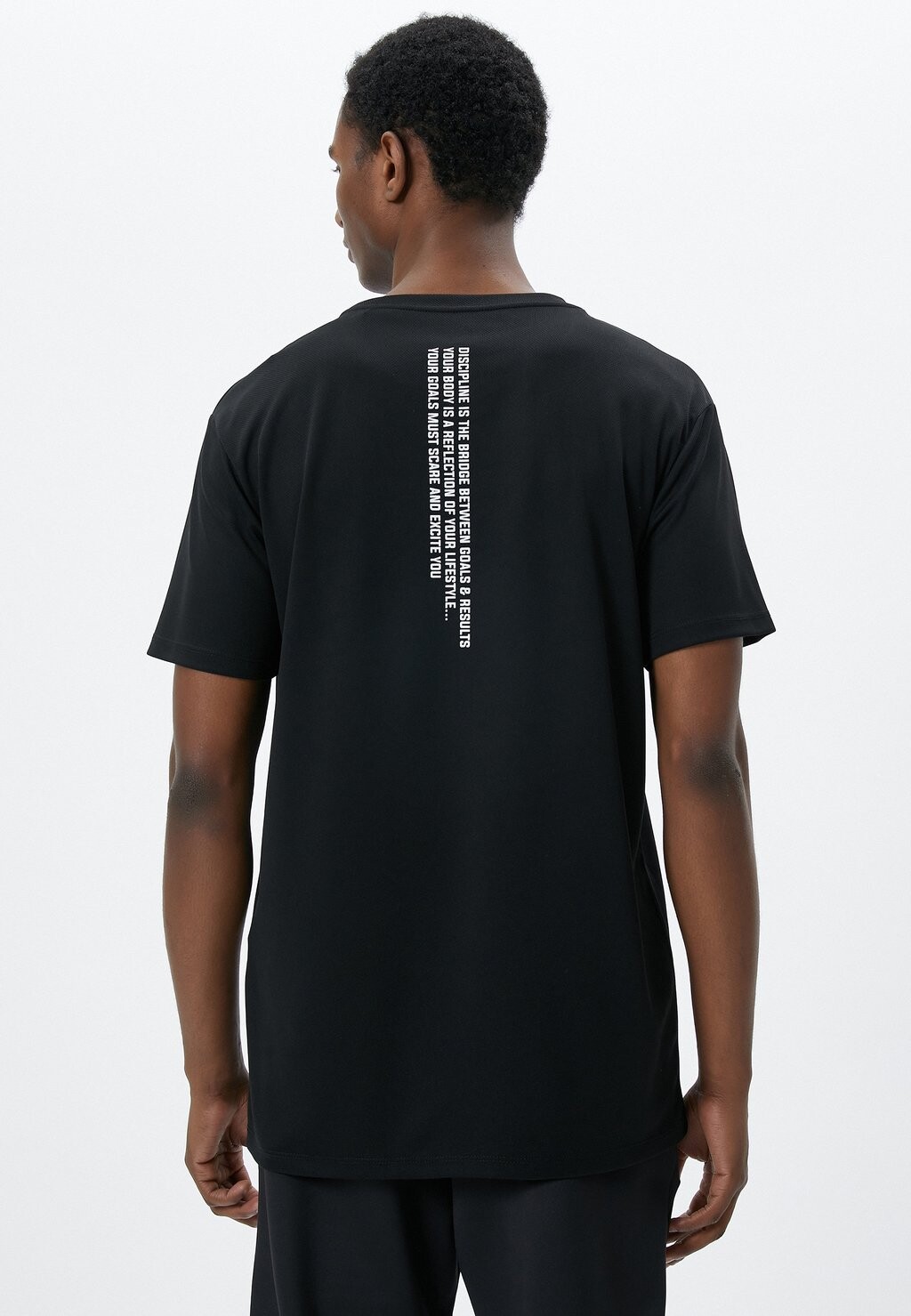 

Футболка с принтом Slogan Crew Neck Short Sleeve Koton, черный