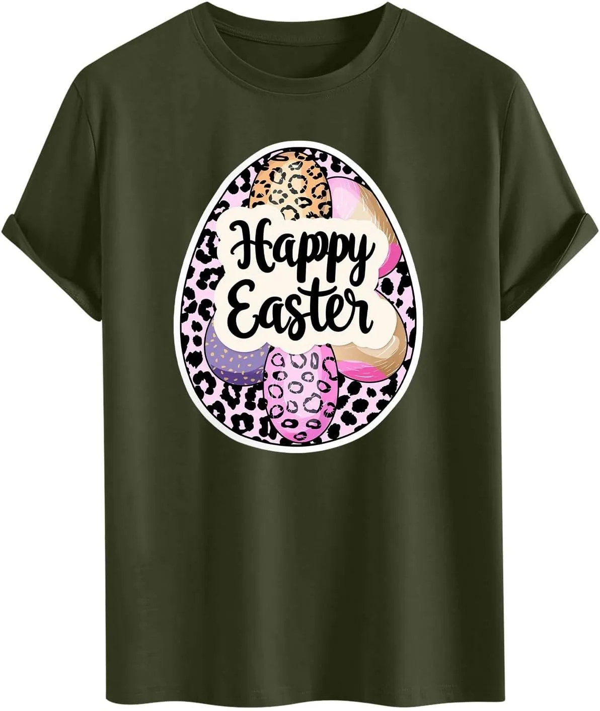 Футболка мужская Happy Easter 2026 с принтом яиц, короткий рукав — фото 2