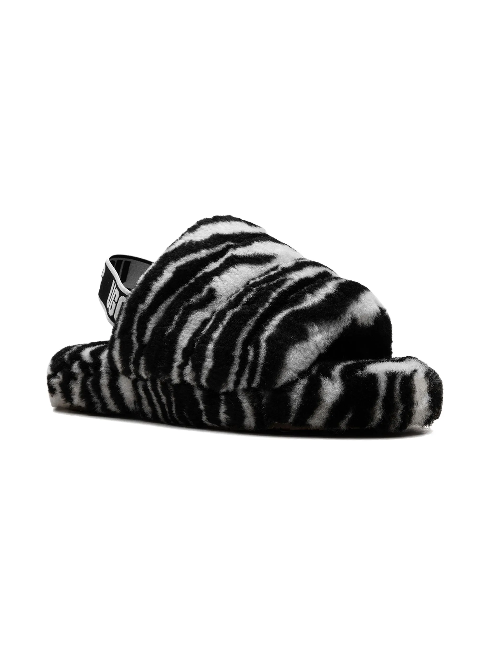 

Шлепанцы Fluff Yeah Slide Zebra Ugg Kids, черный