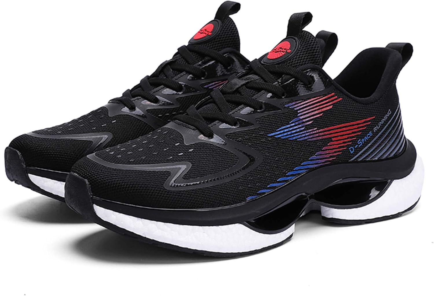 

Мужские и женские кроссовки с поддержкой свода стопы, воздушной подушкой, резиновой подошвой, удобные для бега, на шнуровке, повседневные, универсальные Dzbajrqm, черный