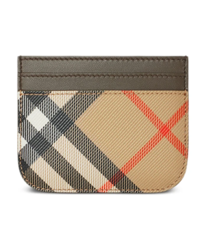 

Классический кошелек с кредитной картой в клетку Burberry, коричневый