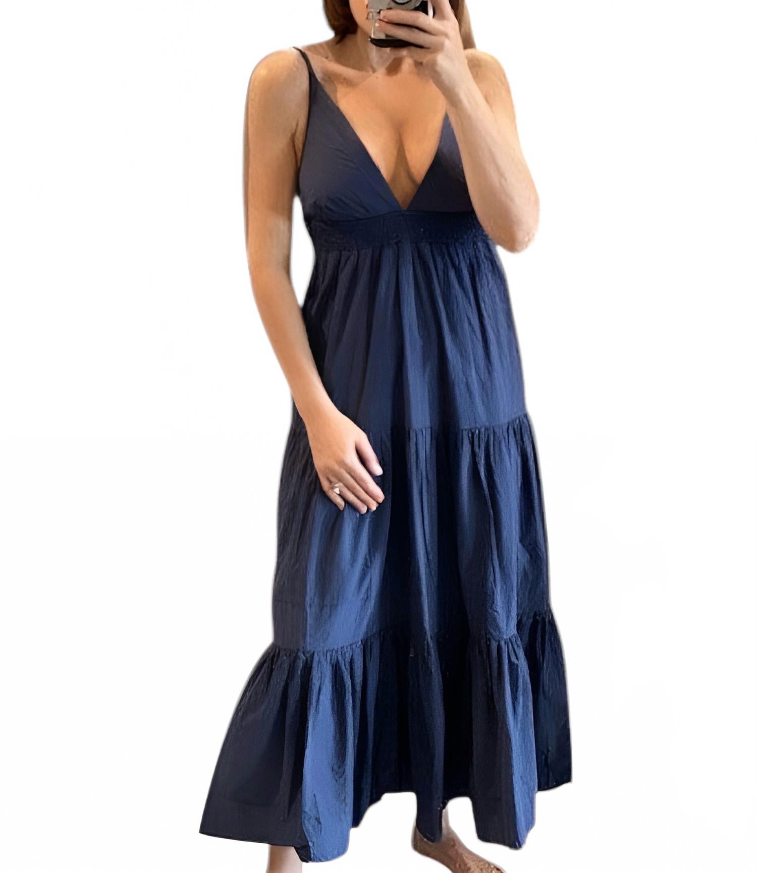 

Макси-платье с бантом на спине в темно-синем цвете Sundays