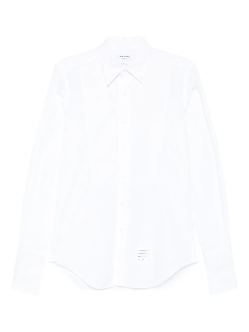 

Рубашка с логотипом в три полоски THOM BROWNE, белый