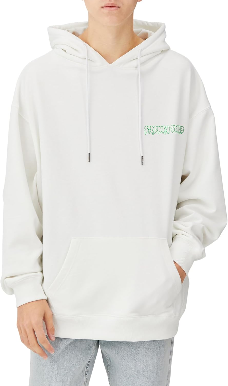 

Мужская толстовка с капюшоном, логотипом Drip, на флисовой подкладке Improves, белый