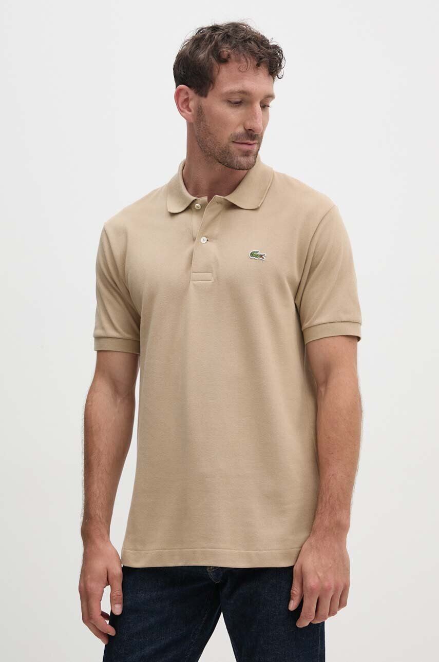 

Хлопковая рубашка-поло Lacoste Koszulka Lacoste Polo Classic Fit L1212 02S, коричневый
