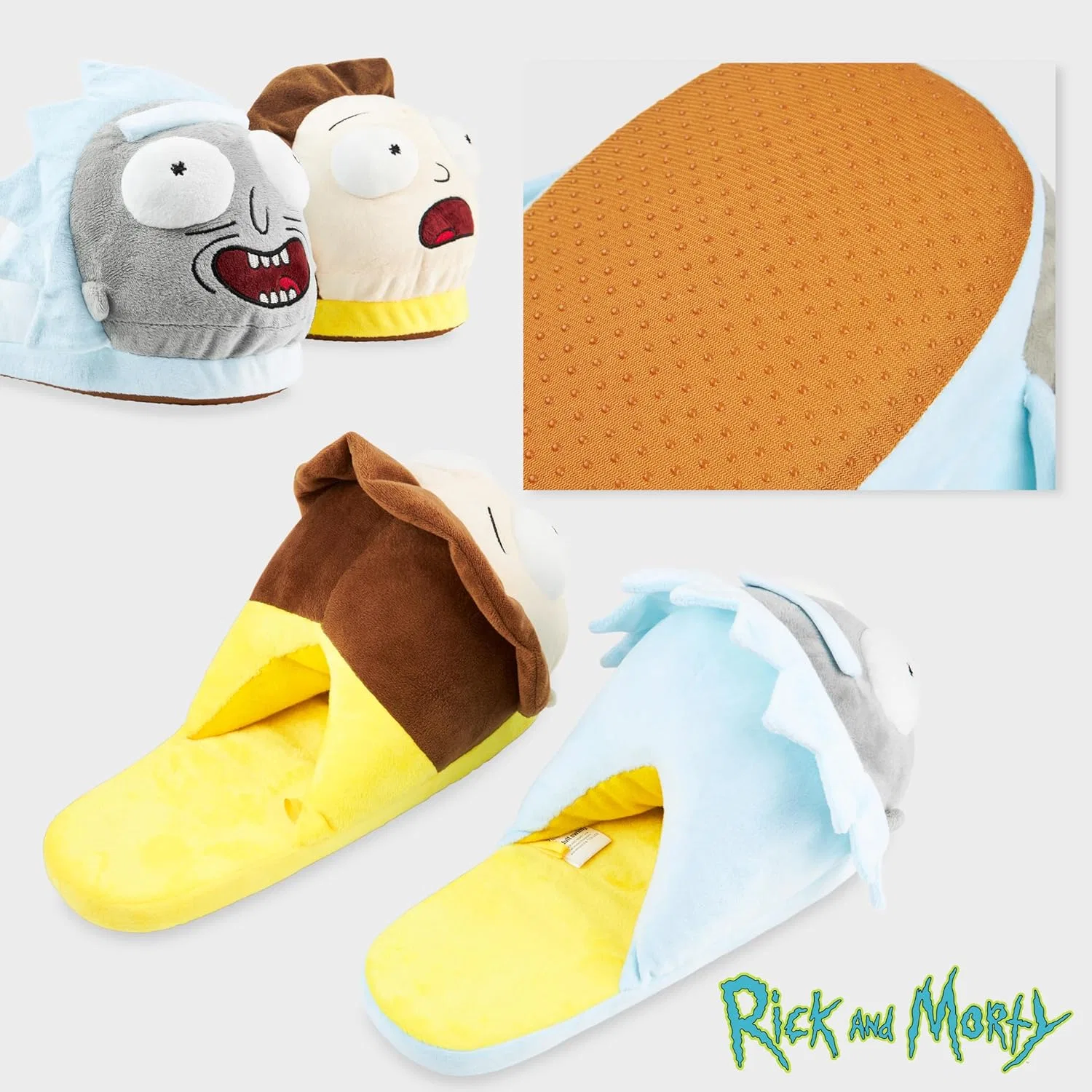 Тапочки 3D плюшевые RICK AND MORTY, мультиколор — фото 4