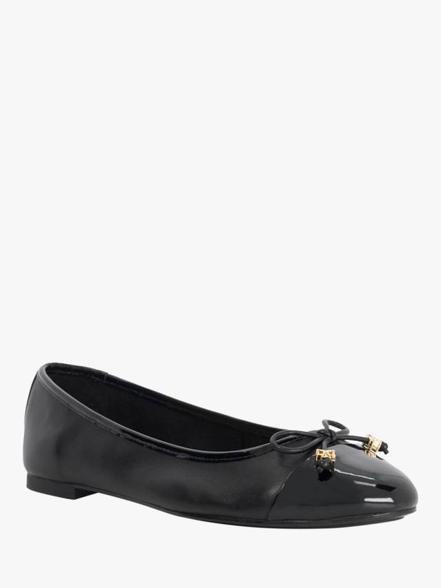Hallo Wide Fit балетки из кожи с декоративными подвесками Dune London, Black — фото 4