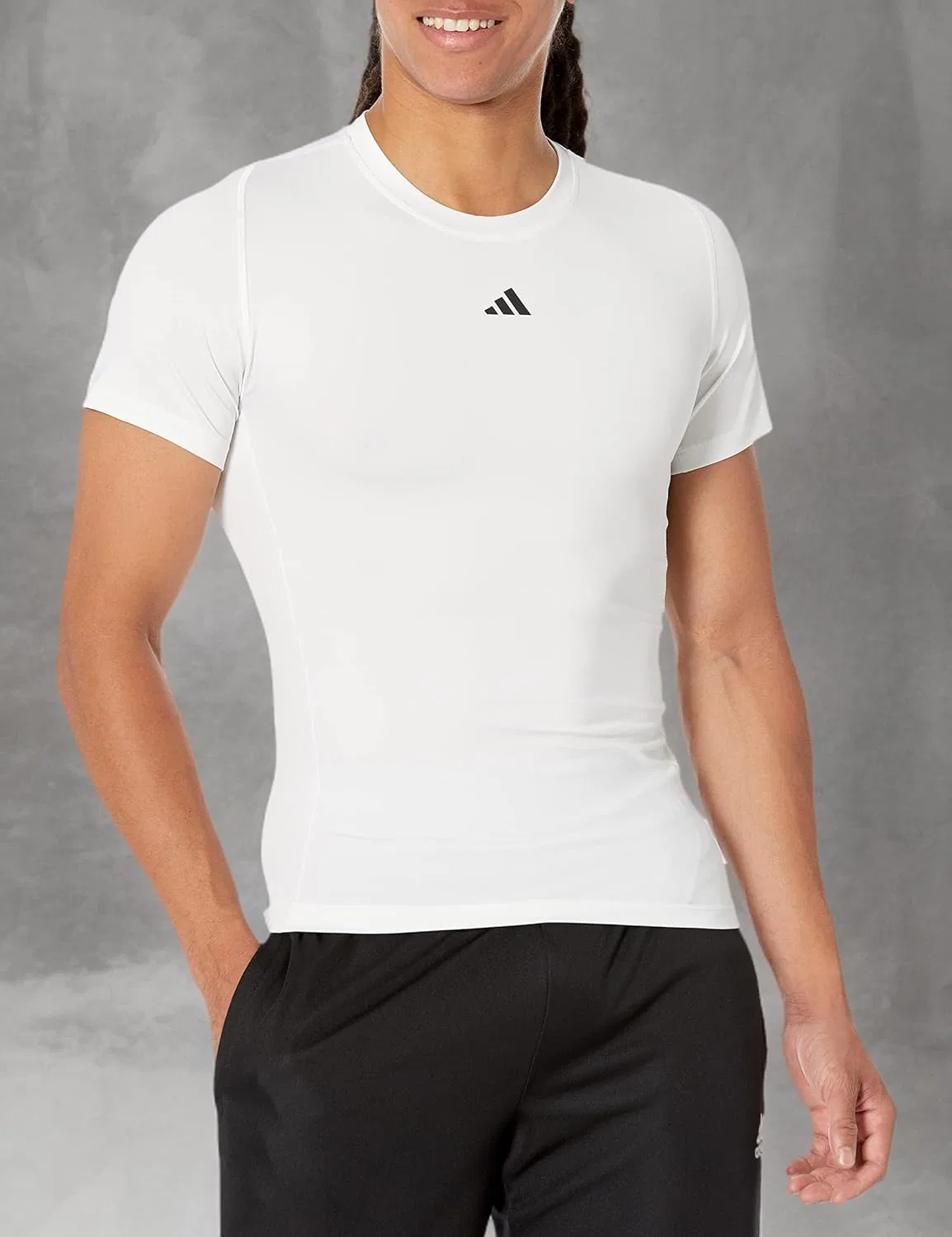 Футболка тренировочная adidas Techfit, белый — фото 3