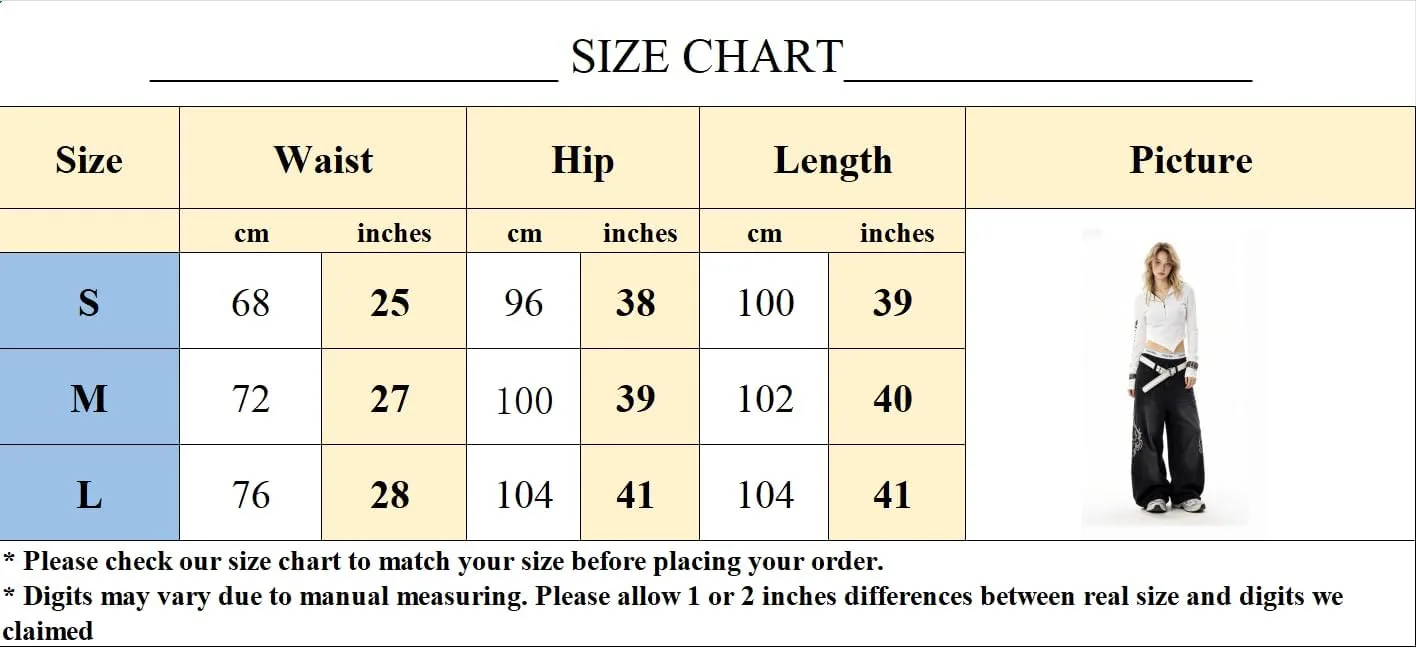 

Унисекс джинсы Y2K широкие с вышивкой дракона XNEFIII