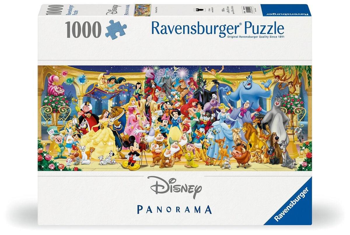 

2D пазл ПАНОРАМА, Персонажи Диснея, 1000 деталей Ravensburger
