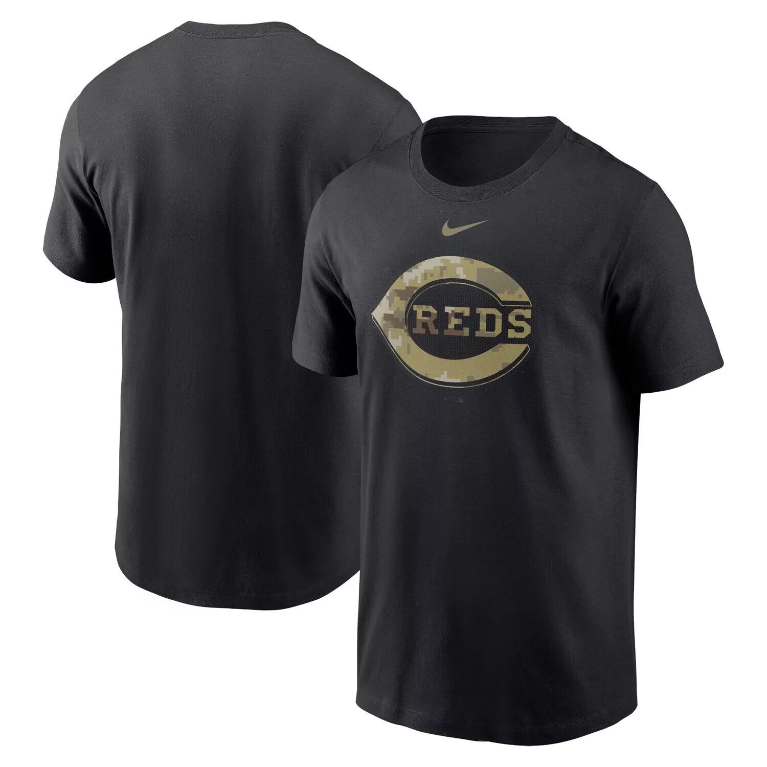 

Мужская черная футболка с камуфляжным логотипом Nike Cincinnati Reds Team, Черный, Мужская черная футболка с камуфляжным логотипом Nike Cincinnati Reds Team