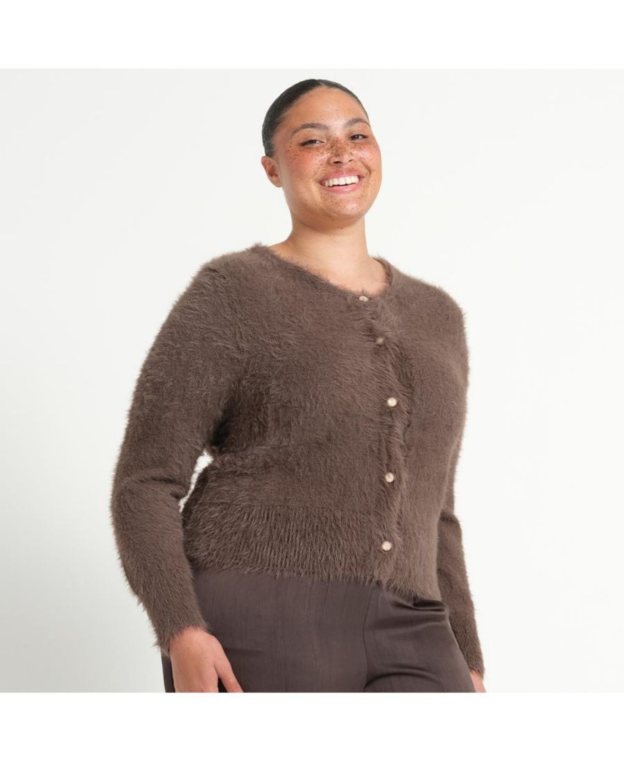 

Кардиган Camille Crew больших размеров ESTELLE, Mocha