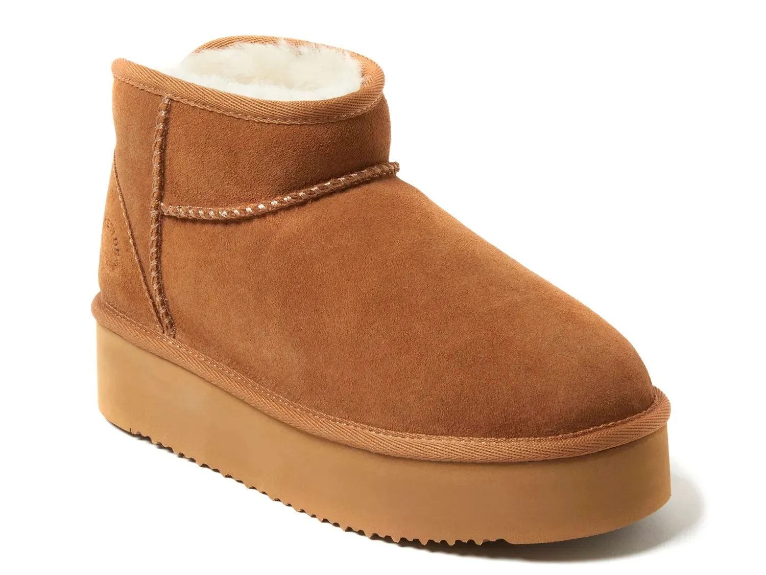 Тапочки Fireside by Dearfoams Kingston Platform Bootie Slipper — женские, каштановые