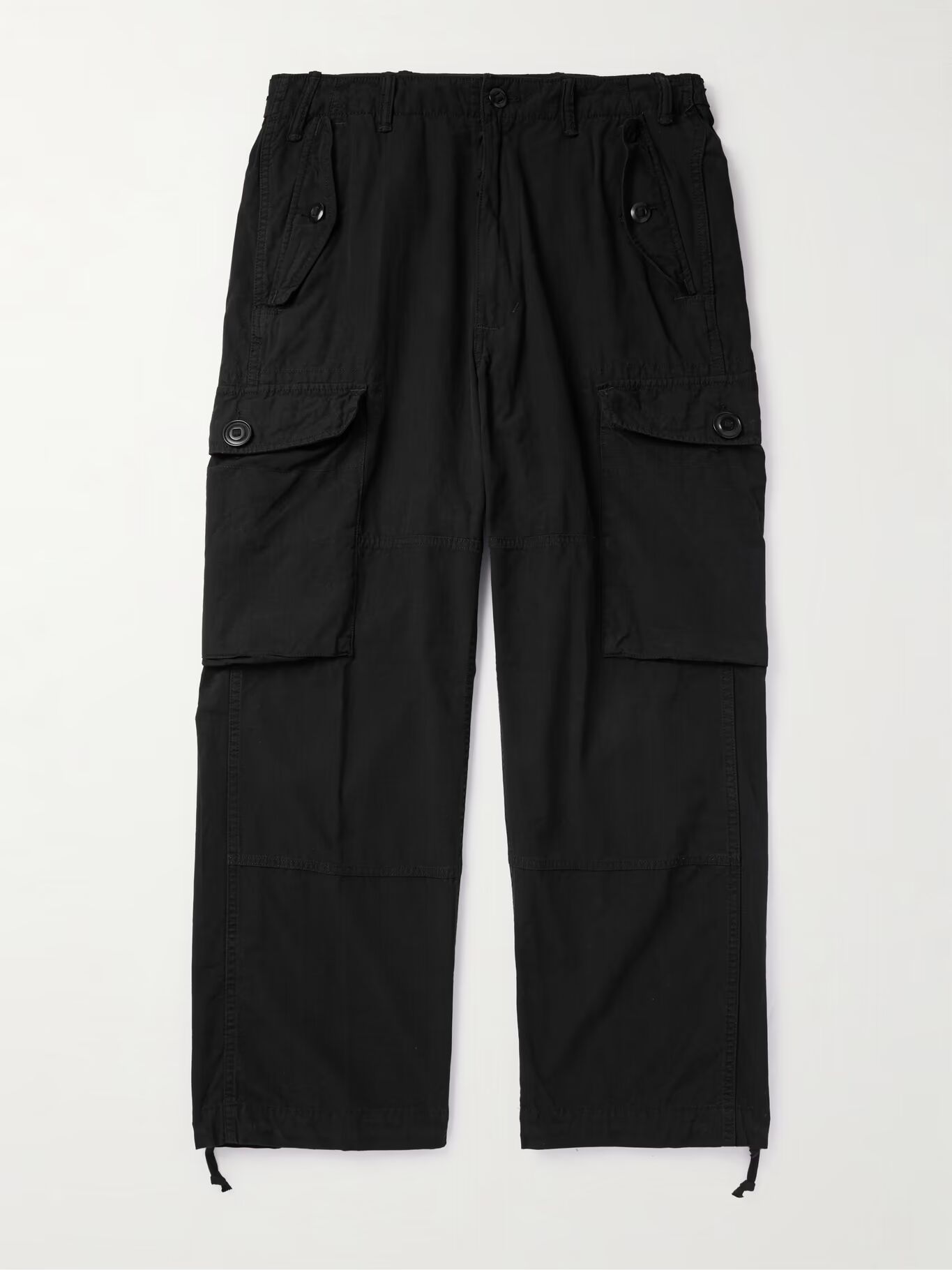 

Прямые брюки-карго из хлопка-рипстопа POLO RALPH LAUREN, черный