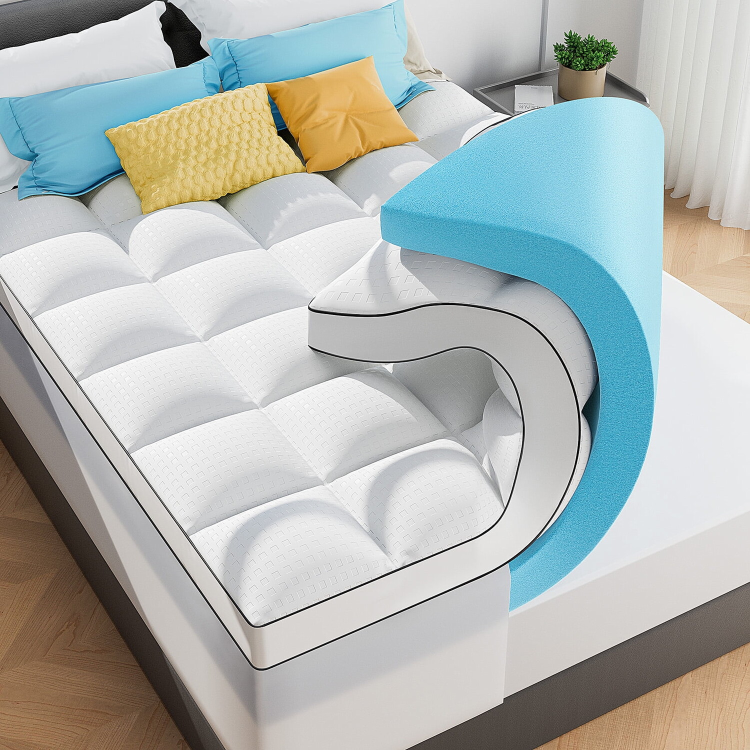 

Наматрасник двухслойный Queen Size Justlet