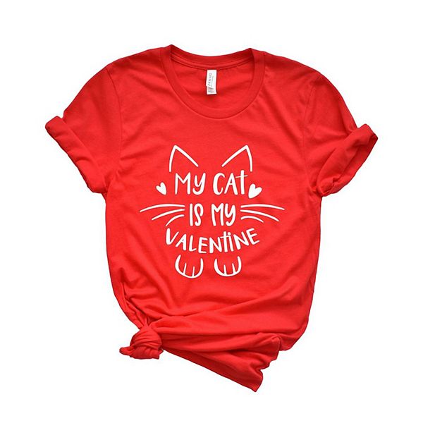 

Футболка с принтом My cat is my valentine Simply Sage Market, Red, Зеленый, Футболка с принтом My cat is my valentine Simply Sage Market, Red