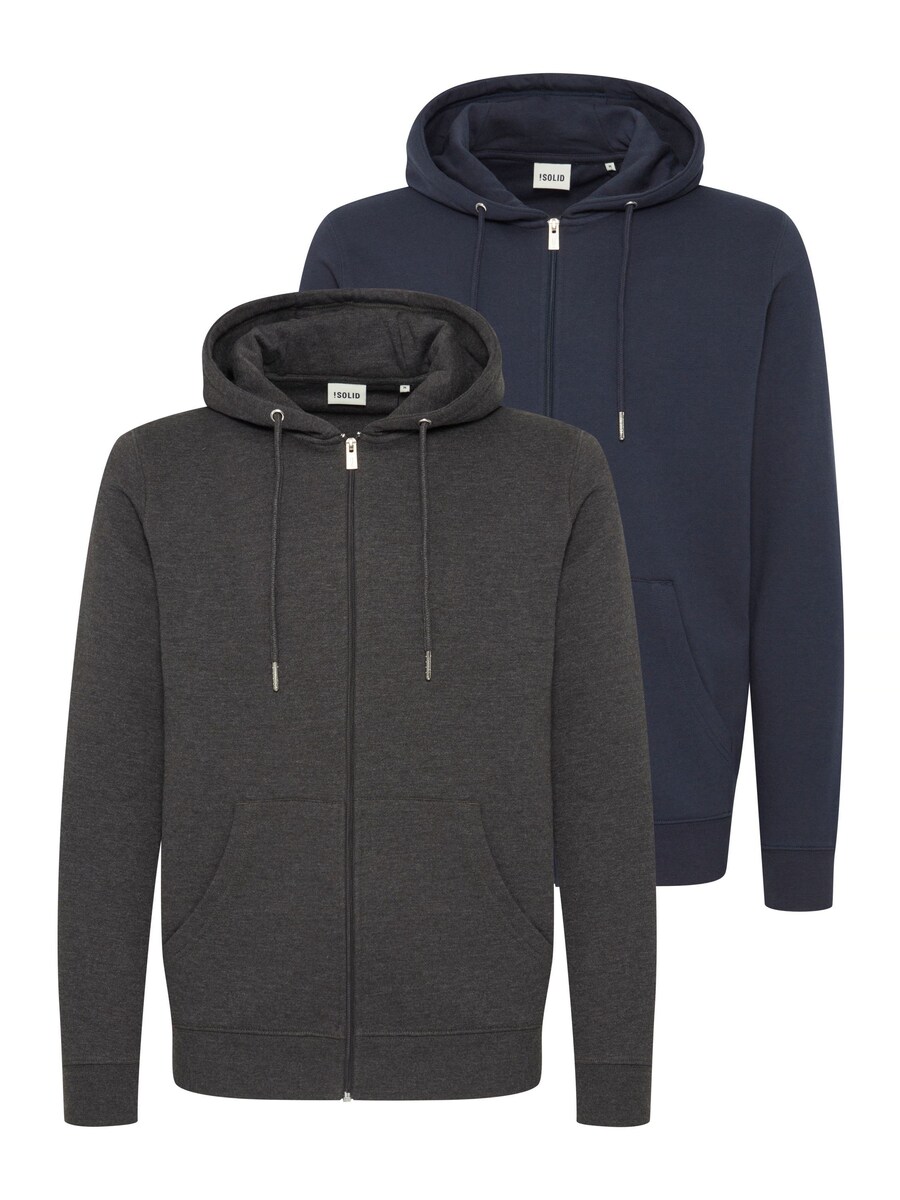

Толстовка с капюшоном на молнии !Solid Colineareg, цвет Dark blue/mottled black