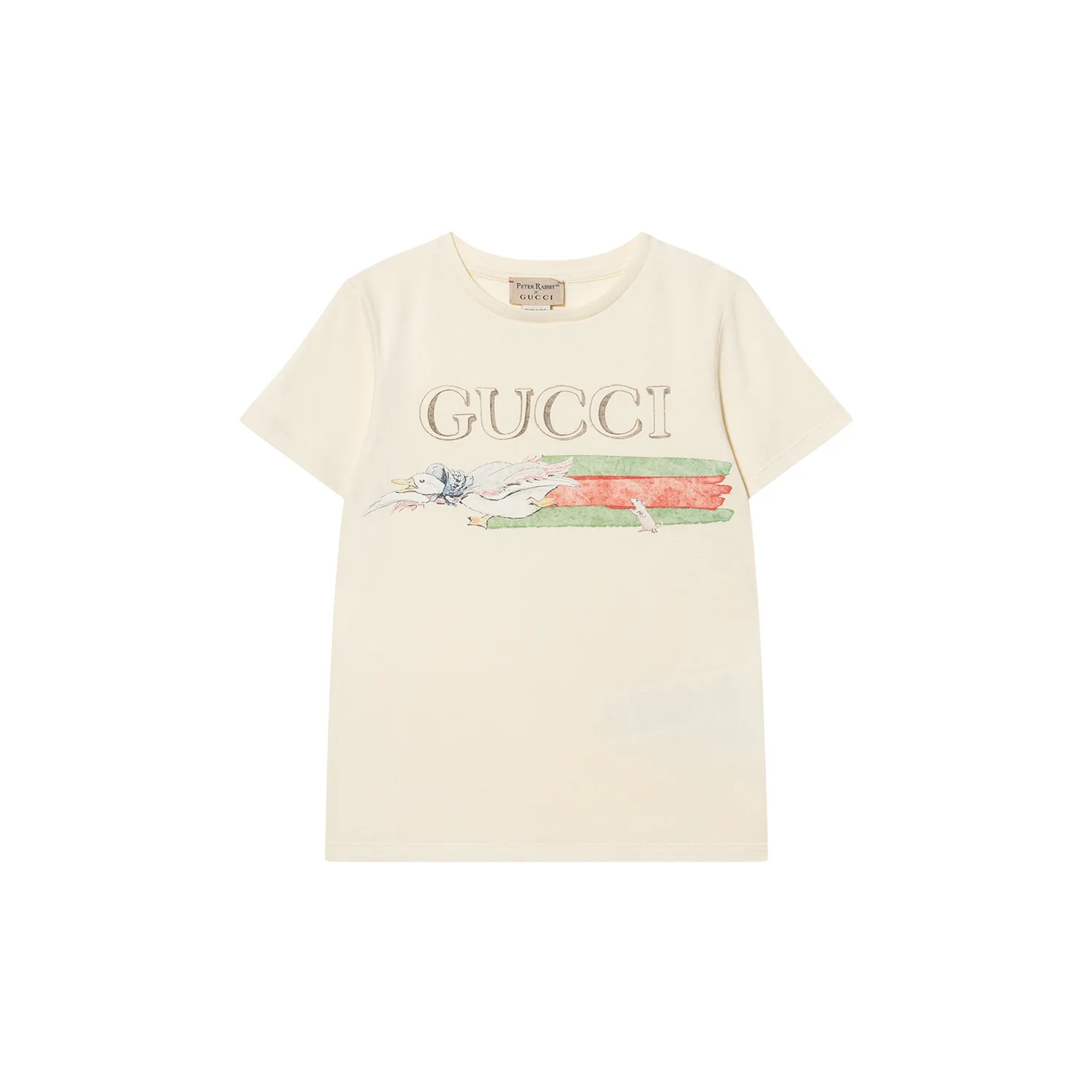 GUCCI Футболка Peter Rabbit SS24 Ecru Kids'