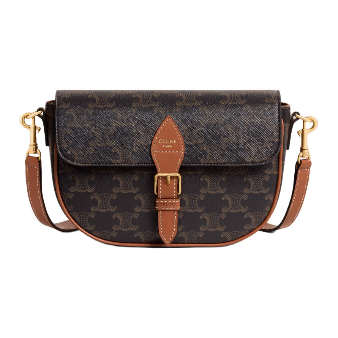 

Женская сумка через плечо Folco из коровьей кожи с окантовкой, рыжеватого цвета Celine, gift set(basic set+box+shopping bag)