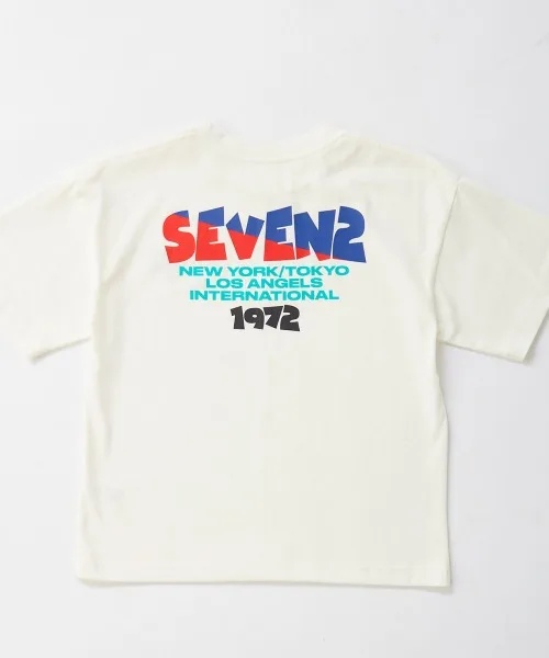 Детская футболка SEVEN2 с принтом белая — фото 4