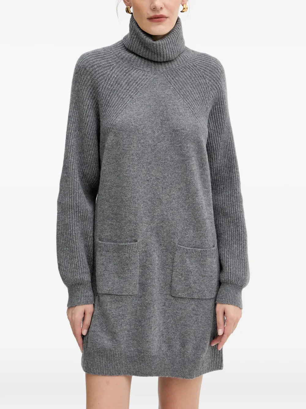 

Мини-платье с воротником-стойкой Liu Jo, серый