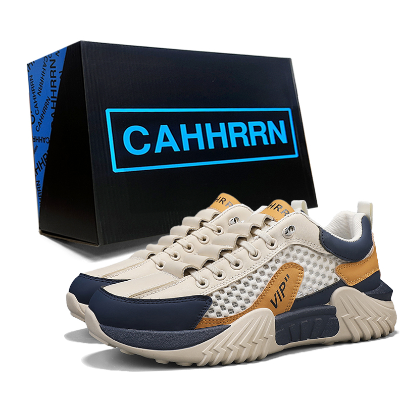 

CAHHRRN Низкие повседневные туфли мужские черно-серые, цвет Black Gray