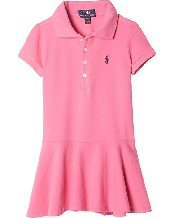 

Платье Polo Ralph Lauren Kids Short-Sleeve Polo Dress, цвет Baja Pink