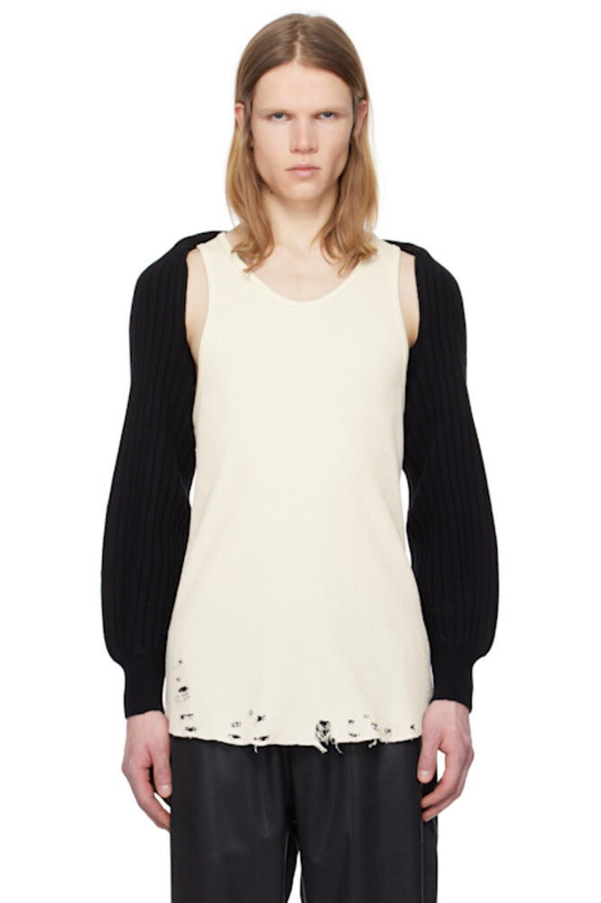

Черный шарф с ребристыми рукавами Alexander Wang