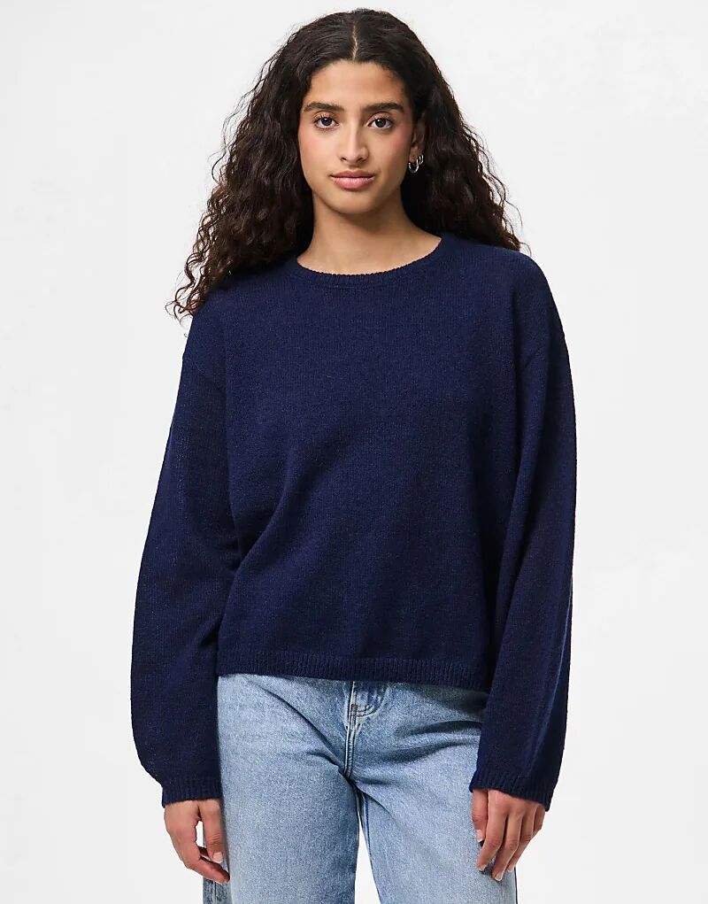 

Вязаный пуловер Pieces цвета морской волны