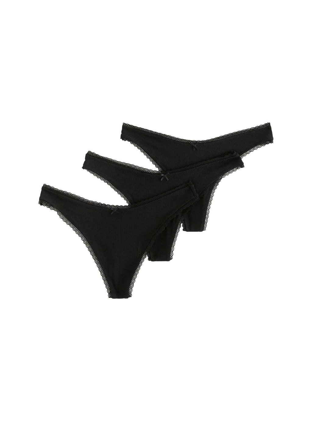 

Стринги 3 PACK Lindex, черный