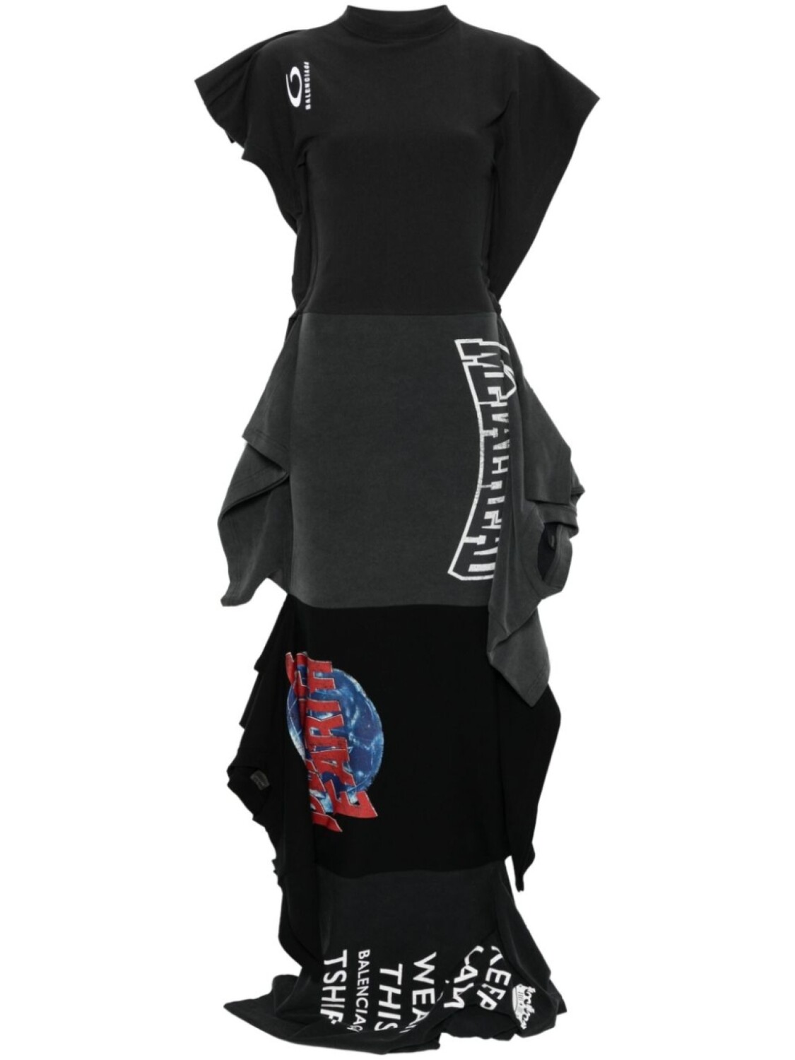 

Balenciaga платье макси Twisted, серый