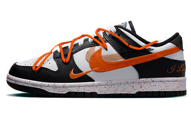 

Кроссовки Nike Dunk Skateboard Shoes Women's Low-Top Black White Orange