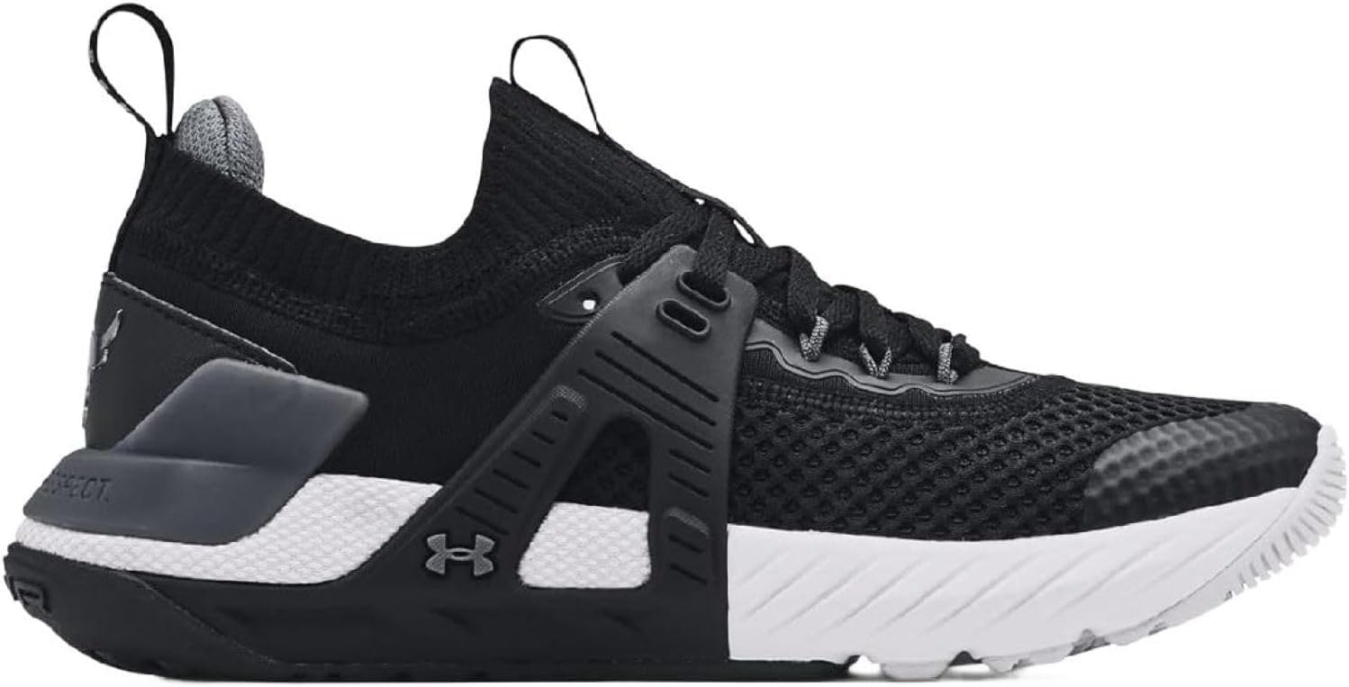

Under Armour Youth Big Kids UA Project Rock 4 кроссовки для тренировок, Black/White 001