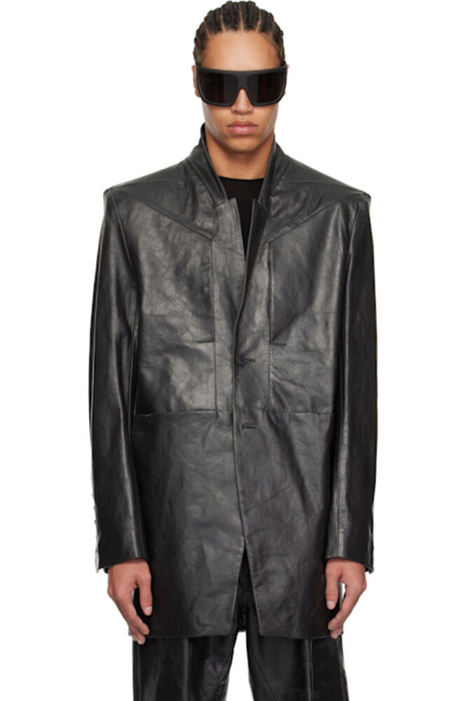 

Черная кожаная куртка Hollywood Lido Rick Owens