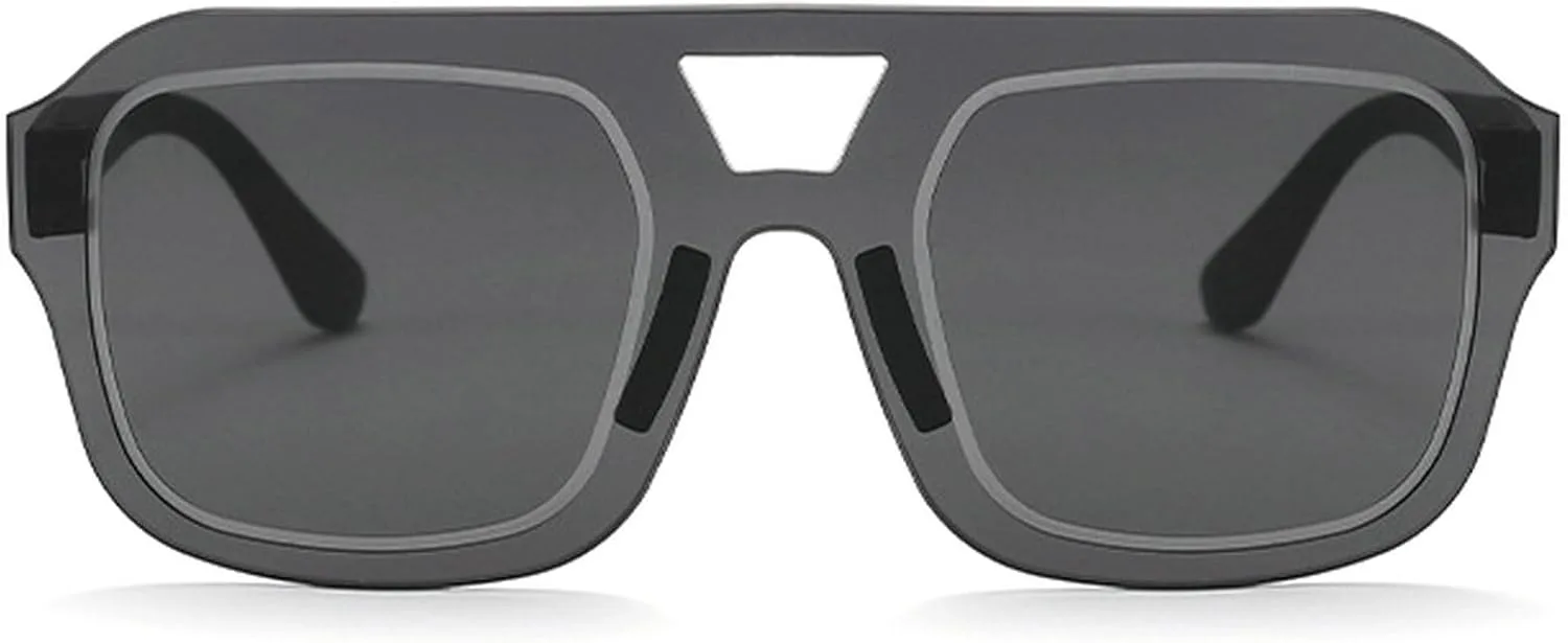 

Винтажные квадратные солнцезащитные очки для женщин и мужчин, очки-пилот, большие солнцезащитные очки для женщин, модные солнцезащитные очки mincl, Black