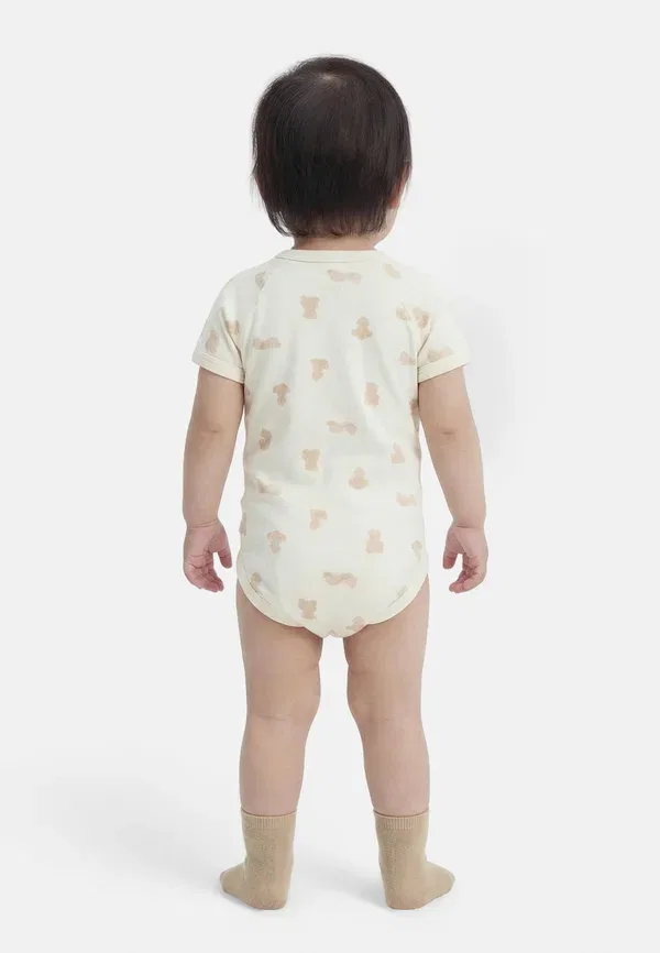 Комплект боди Niass 3 pack Petit Bateau, светло-бежевый — фото 3