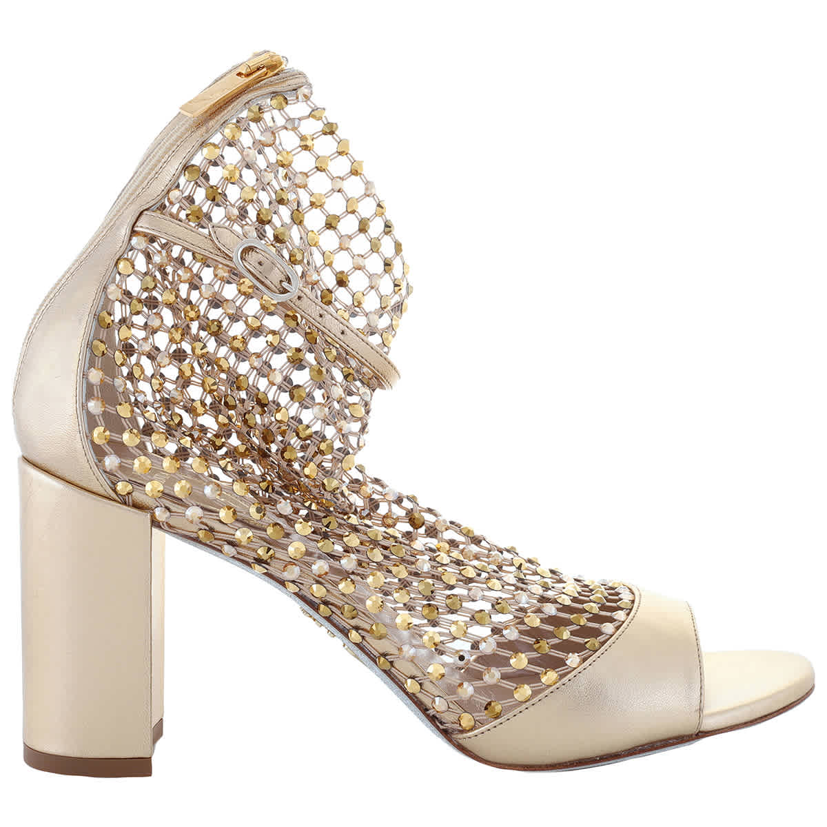Rene Caovilla Gold Galaxia 80 босоножки с камнями Rene' Caovilla