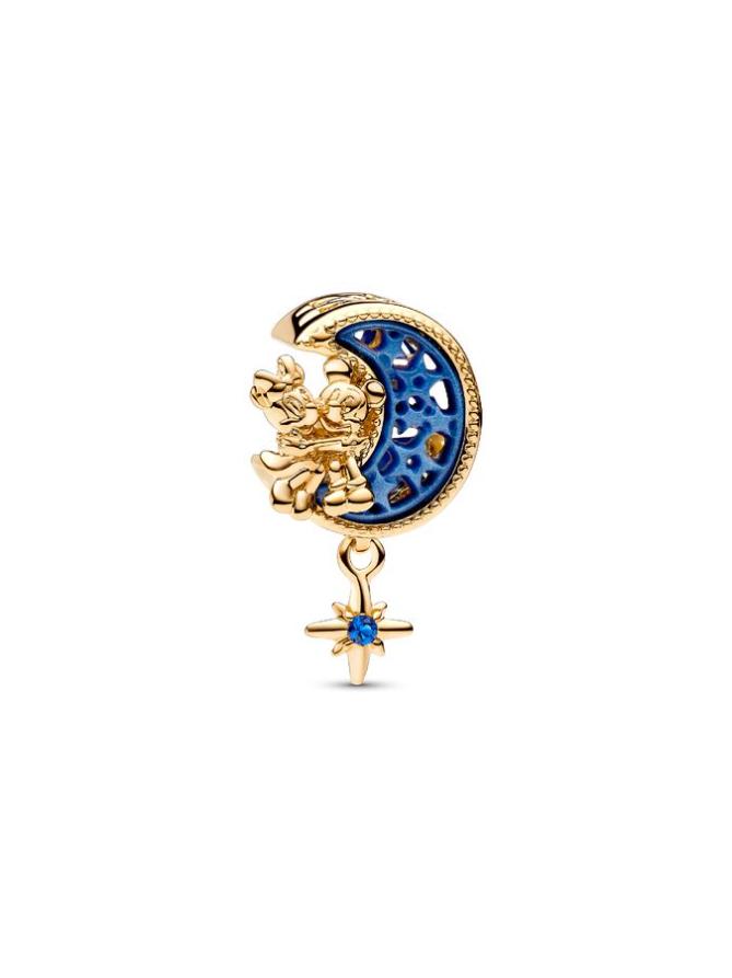 

Шарм Pandora Disney Mickey Mouse & Minnie Mouse Crescent Moon Charm, золото