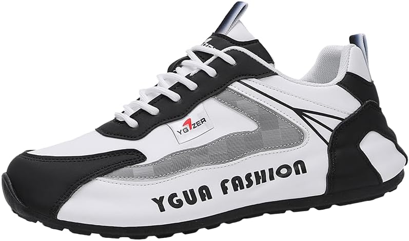 

Стильные мужские кроссовки - эластичная застежка, противоскользящие беговые туфли, подходят для уличных тренировок подростков Hhhchpm, белый/черный