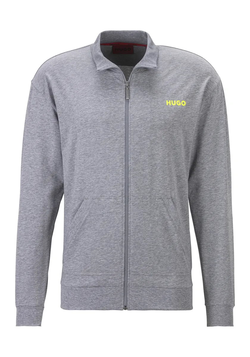 

Толстовка HUGO Underwear Linked Jacket Zip с логотипом, серый