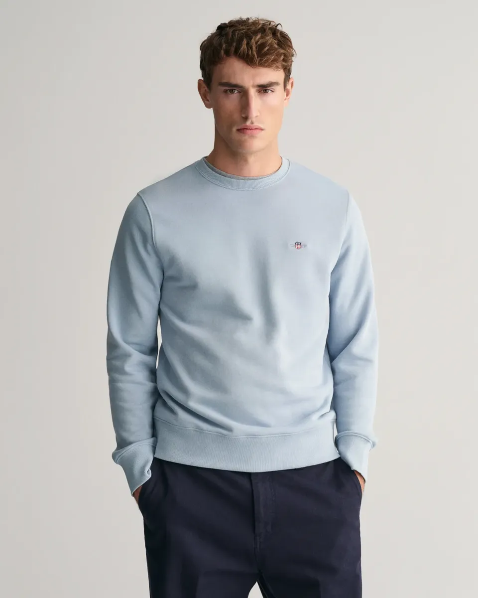 

Толстовка Gant "REG SHIELD C-NECK SWEAT" с вышитым логотипом на груди, синий