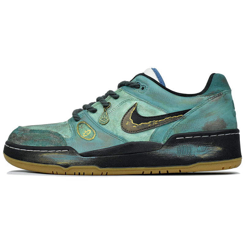 Кроссовки для скейтбординга мужские Full Force Abrasion Resistant Slip Resistant Low top Nike, moss зеленый era-gift box 4 — фото 4