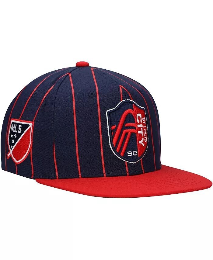 

Мужская темно-синяя шляпа Snapback с булавкой St. Louis City SC Team Mitchell & Ness