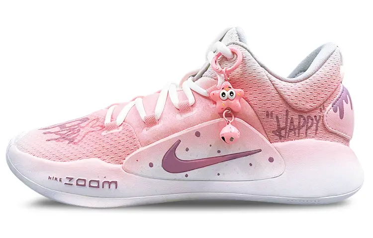 

Nike Гиперданк Икс противоскользящие износостойкие низкие баскетбольные кроссовки мужские розово-белые розовые, цвет Pink