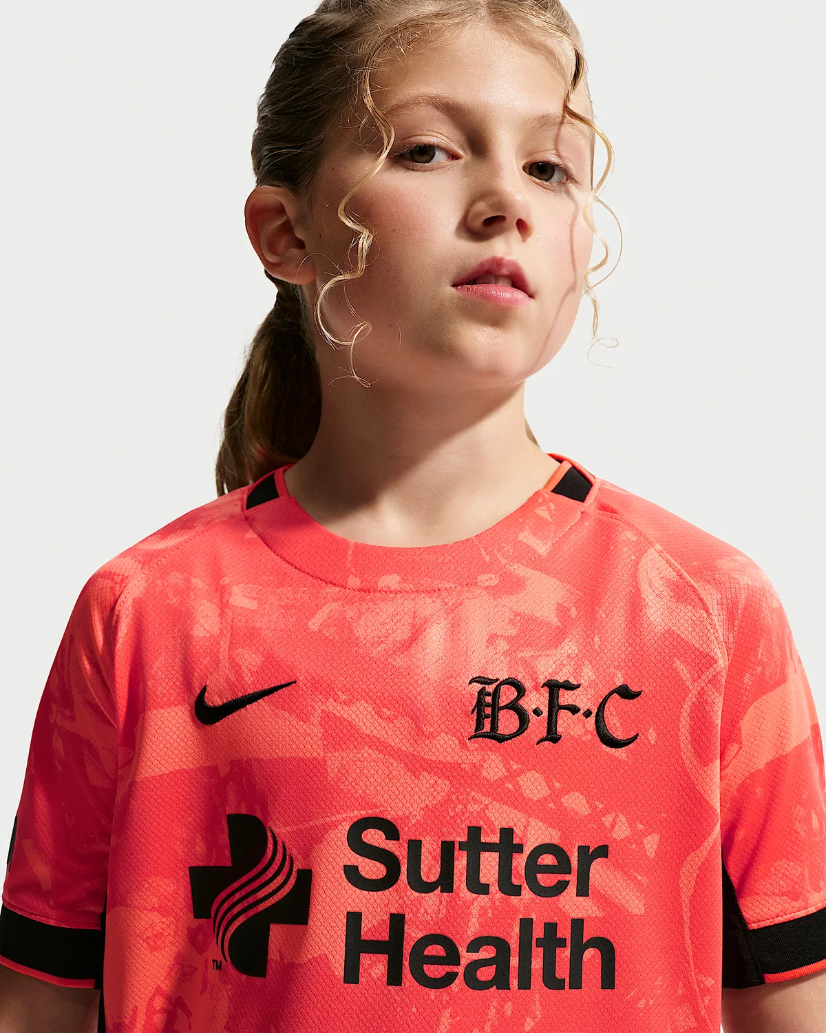 Детская Nike Dri-FIT NWSL Replica Jersey Bay FC Stadium Away, Rush Coral — фото 3