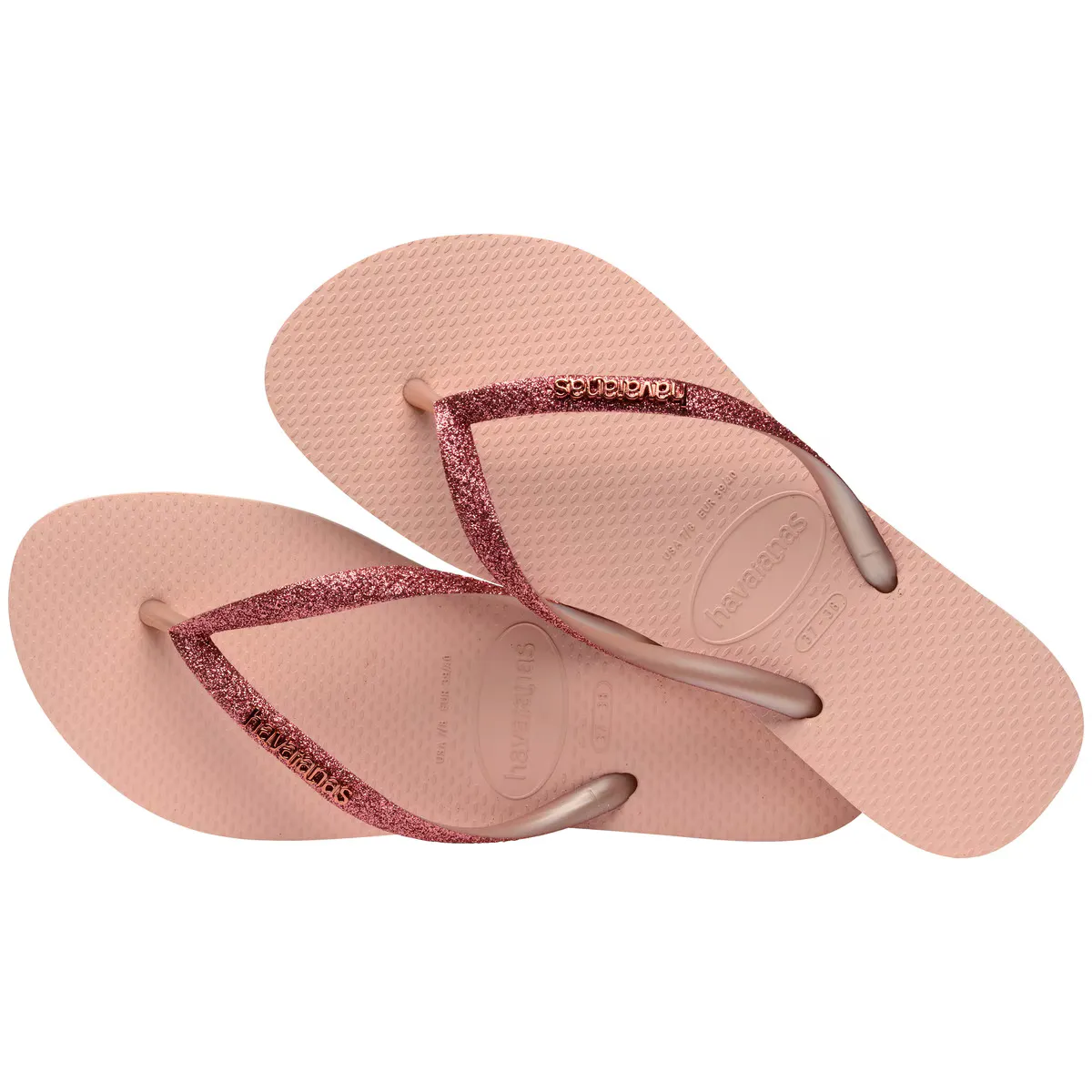 Женские сандалии Hav. Slim Glitter Ii Pink/Pink 412 Havaianas, розовый — фото 4