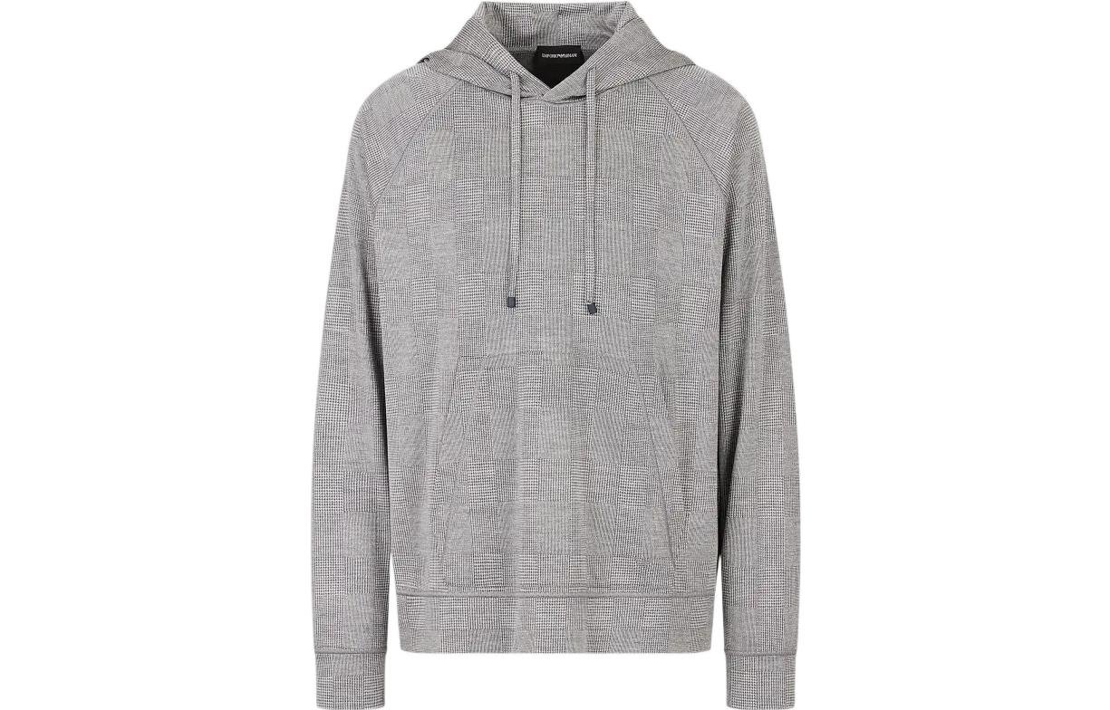 

Длинный худи с капюшоном EMPORIO ARMANI, серый